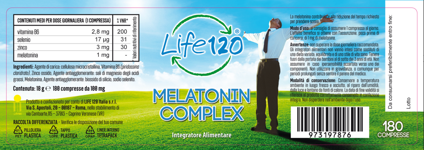 Melatonin Complex - 180 comprimés